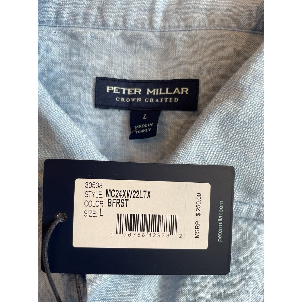 Peter Millar Light Blue Casual Button Down Shirt